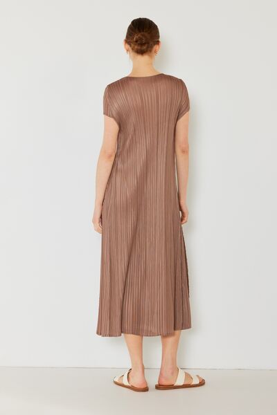 Marina West Swim Pleated Cap Sleeve A-Line Dress - Premium Pleated Cap Sleeve A-Line Dress from Concordia Style Boutique - Just $62.66! Shop now at Concordia Style Boutique