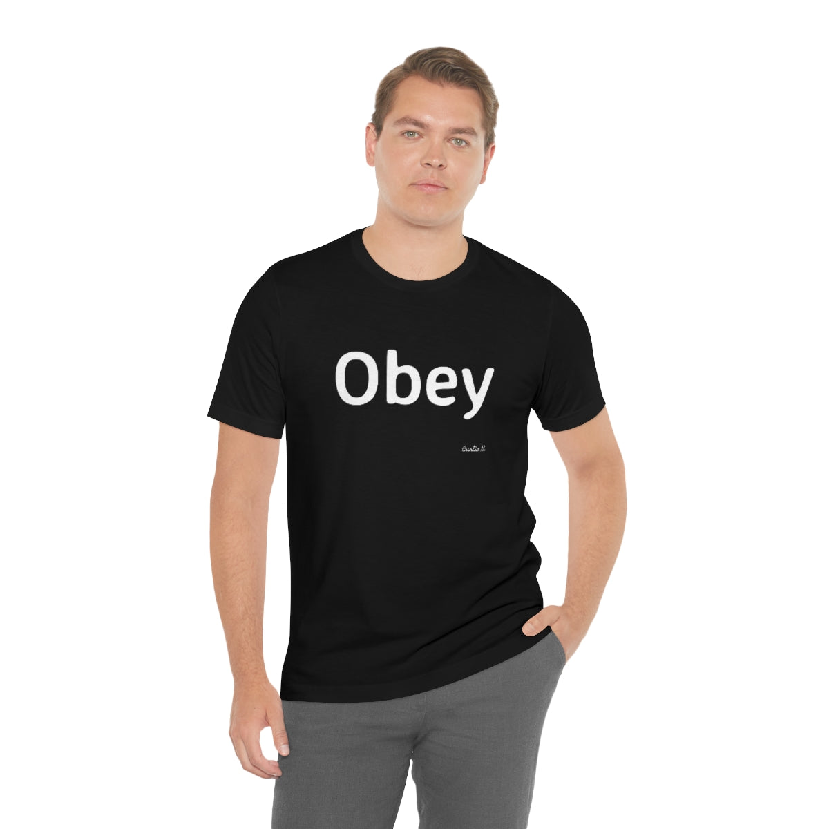Unisex Jersey Short Sleeve T-Shirt - Obey - Premium T-Shirt from Printify - Just $16.37! Shop now at Concordia Style Boutique