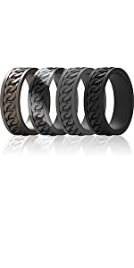 ThunderFit Silicone Wedding Rings for Men, Breathable Step Edge 2 Layer - 10mm Width - 2.3mm Thick - Premium ring from Concordia Style Boutique - Just $15.04! Shop now at Concordia Style Boutique