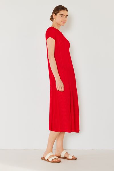 Marina West Swim Pleated Cap Sleeve A-Line Dress - Premium Pleated Cap Sleeve A-Line Dress from Concordia Style Boutique - Just $62.66! Shop now at Concordia Style Boutique