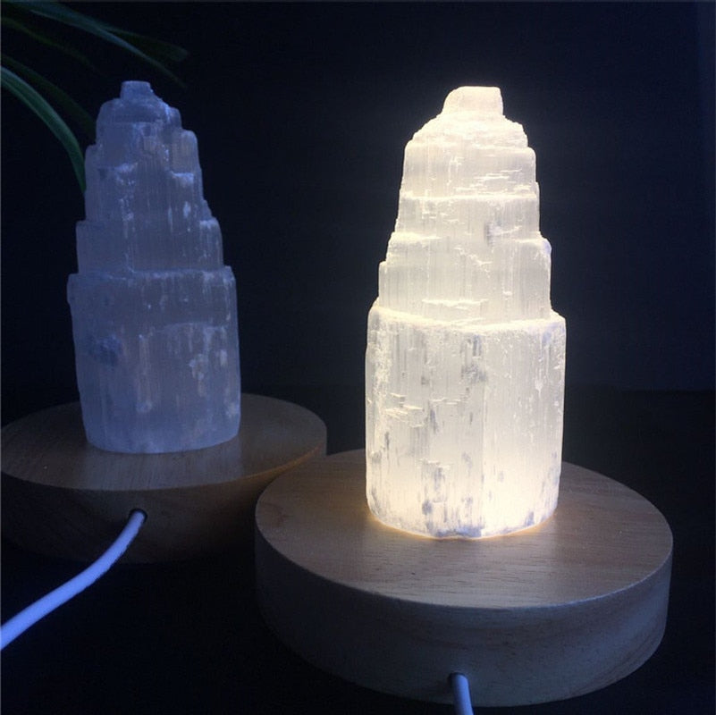 Natural quartz crystal selenite tower lamp - Premium  from Concordia Style Boutique - Just $11.93! Shop now at Concordia Style Boutique