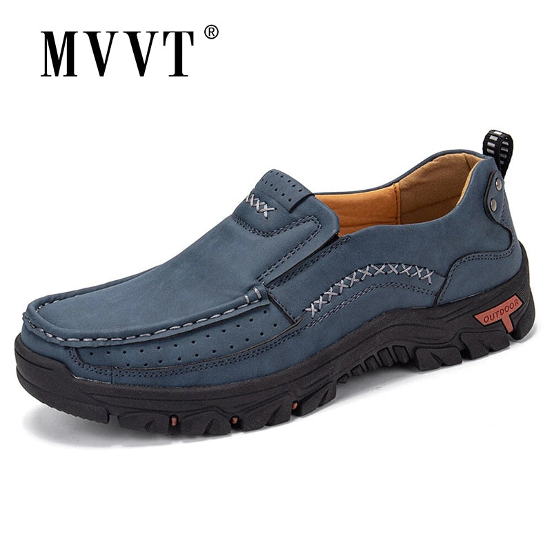 Handmade Leather Men Shoes Casual Outdoor Breathable Loafers