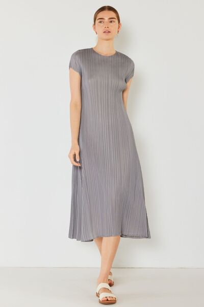 Marina West Swim Pleated Cap Sleeve A-Line Dress - Premium Pleated Cap Sleeve A-Line Dress from Concordia Style Boutique - Just $62.66! Shop now at Concordia Style Boutique