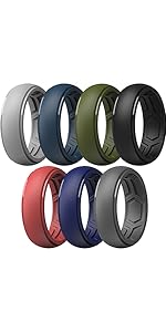 ThunderFit Silicone Wedding Rings for Men, Breathable Step Edge 2 Layer - 10mm Width - 2.3mm Thick - Premium ring from Concordia Style Boutique - Just $15.04! Shop now at Concordia Style Boutique