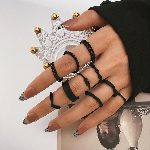 Retro Boho Rings Set - Premium Retro Boho Rings Set from Concordia Style Boutique - Just $5.81! Shop now at Concordia Style Boutique