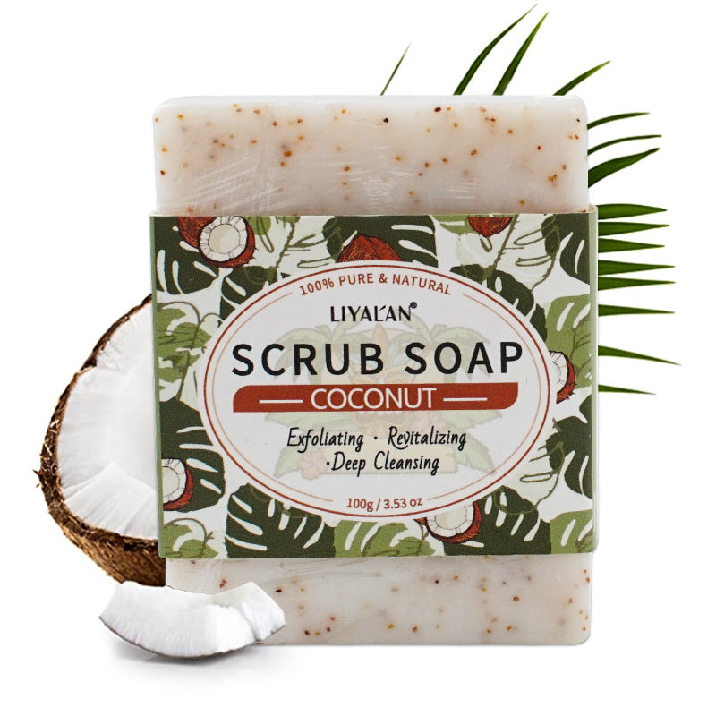 Coconut Scrub Soap Gentle Cleansing Softening Cutin Cleansing Scrub Soap - Premium  from Concordia Style - Just $1.05! Shop now at Concordia Style Boutique