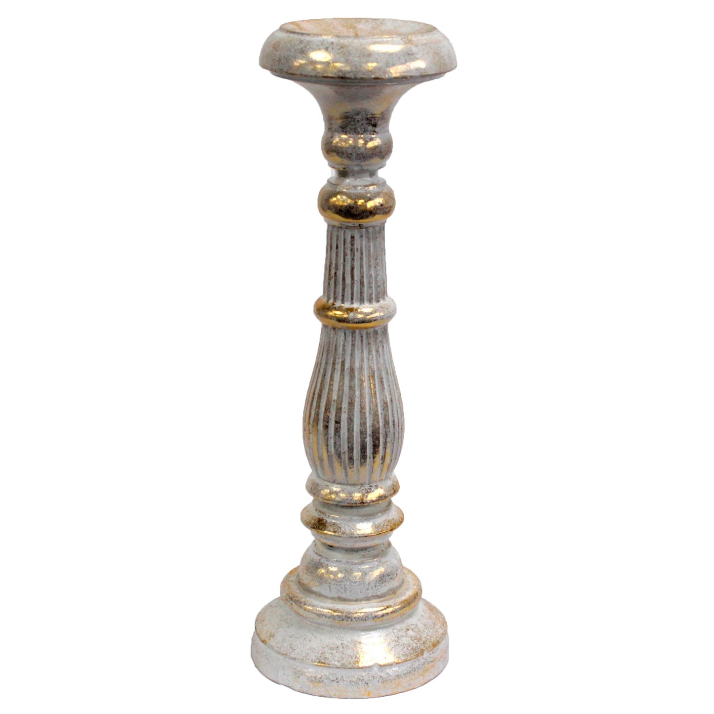 Large Candle Stand - White Gold - Premium Home Living & Improvement from AW DROPSHIP - Just $32.78! Shop now at Concordia Style Boutique