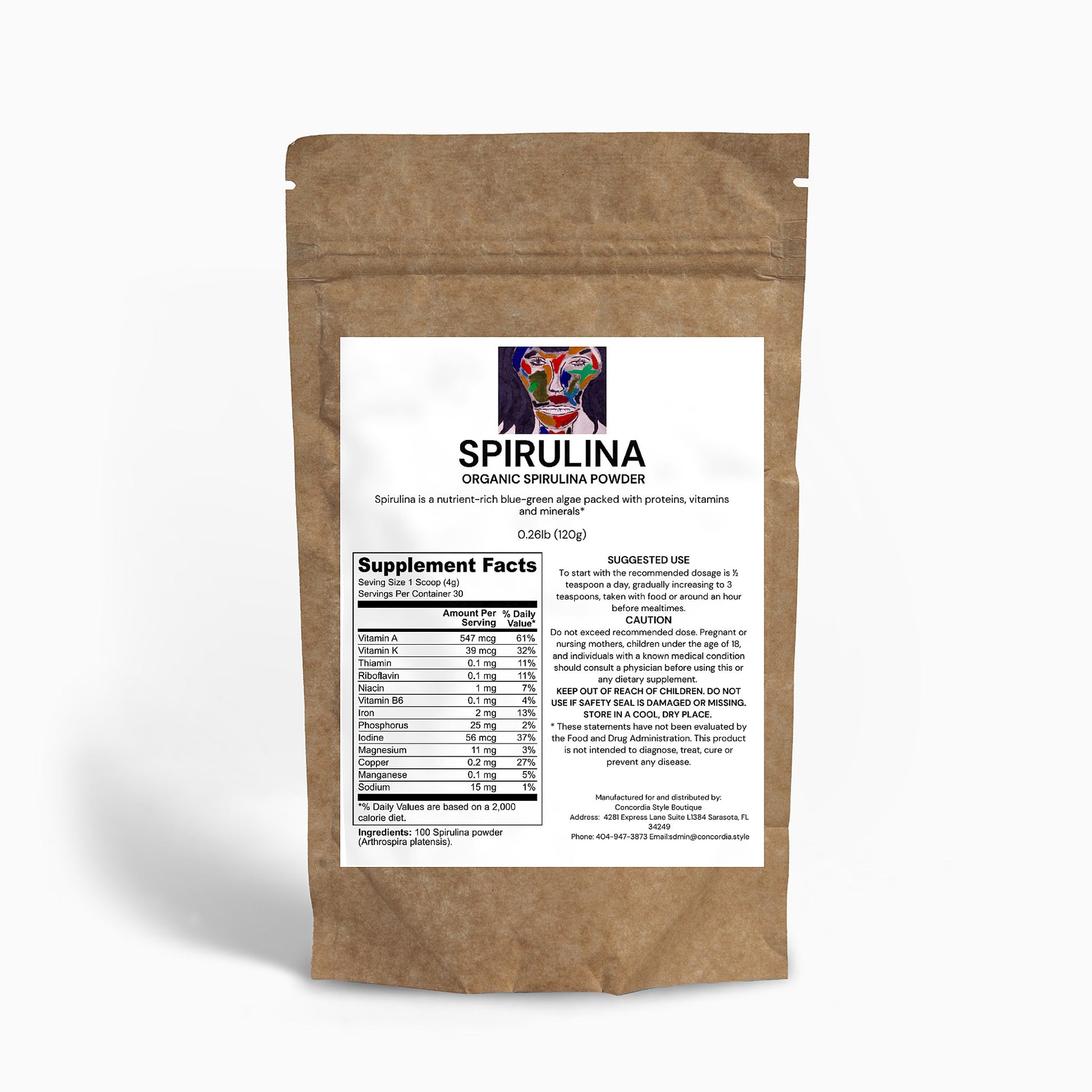 Organic Spirulina Powder - Premium Organic Spirulina Powder from Concordia Style Boutique - Just $17.89! Shop now at Concordia Style Boutique