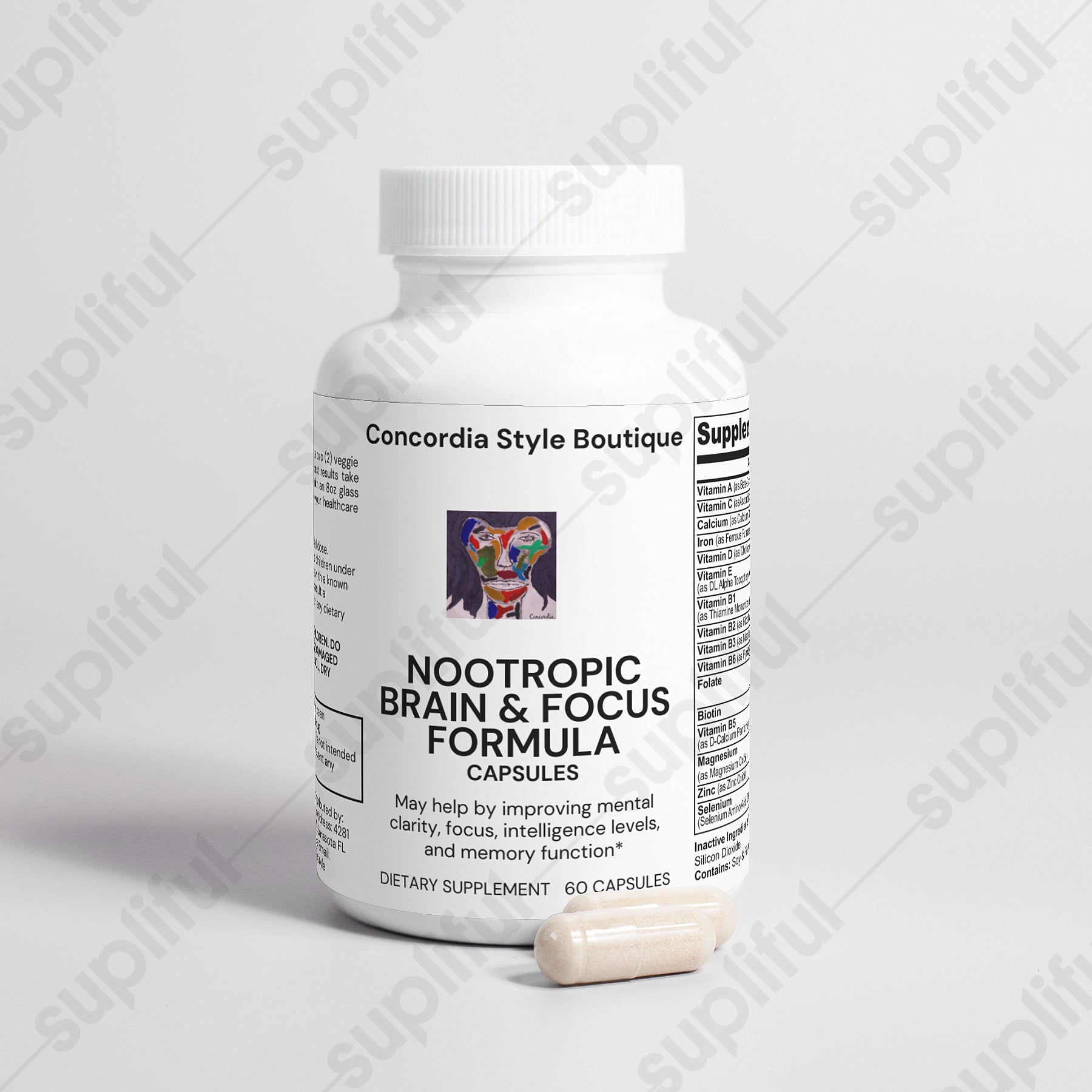 Nootropic Brain & Focus Formula - Premium Nootropic Brain & Focus Formula from Concordia Style Boutique - Just $37.78! Shop now at Concordia Style Boutique