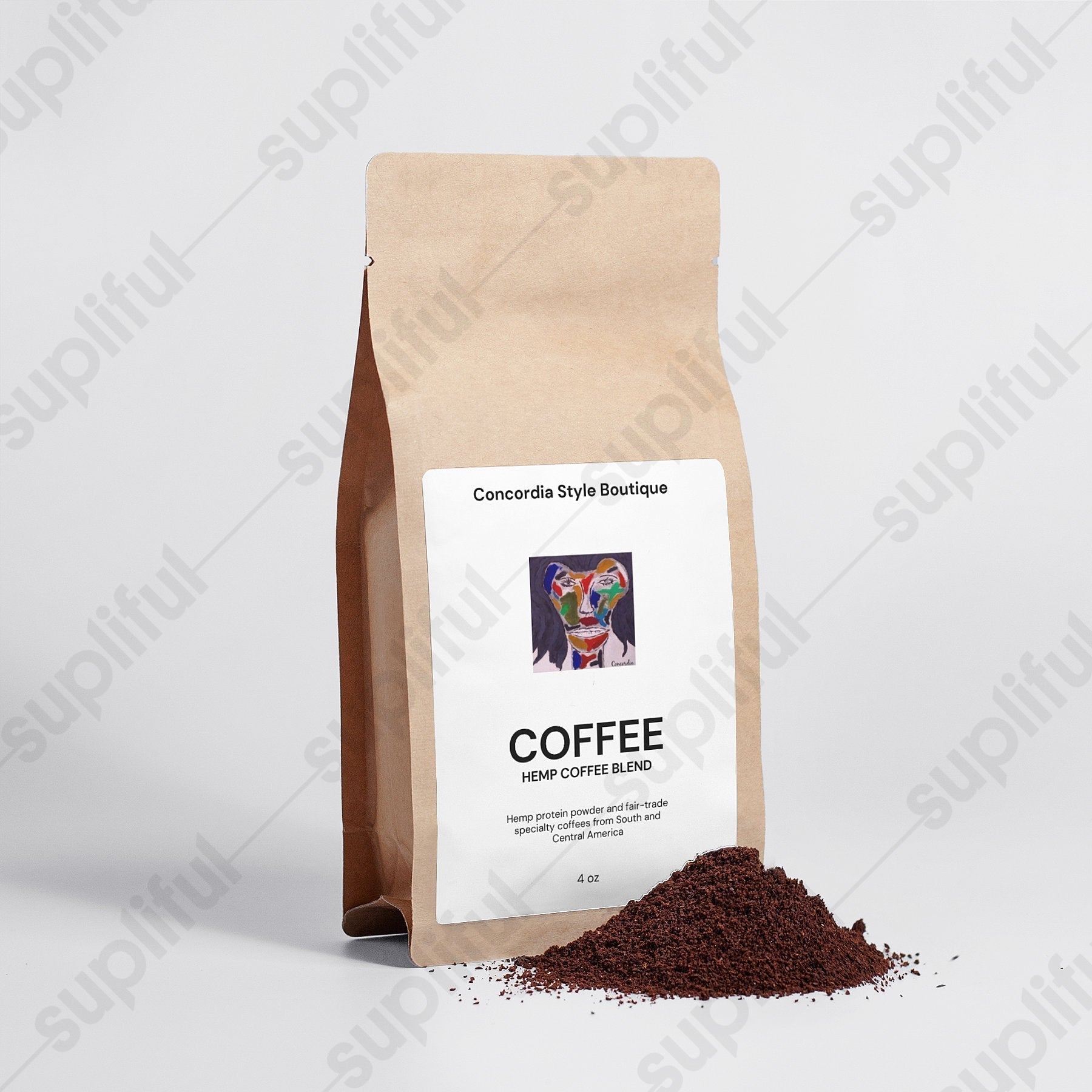 Organic Hemp Coffee Blend - Medium Roast 4 oz - Premium Organic Hemp Coffee from Concordia Style Boutique - Just $14.50! Shop now at Concordia Style Boutique