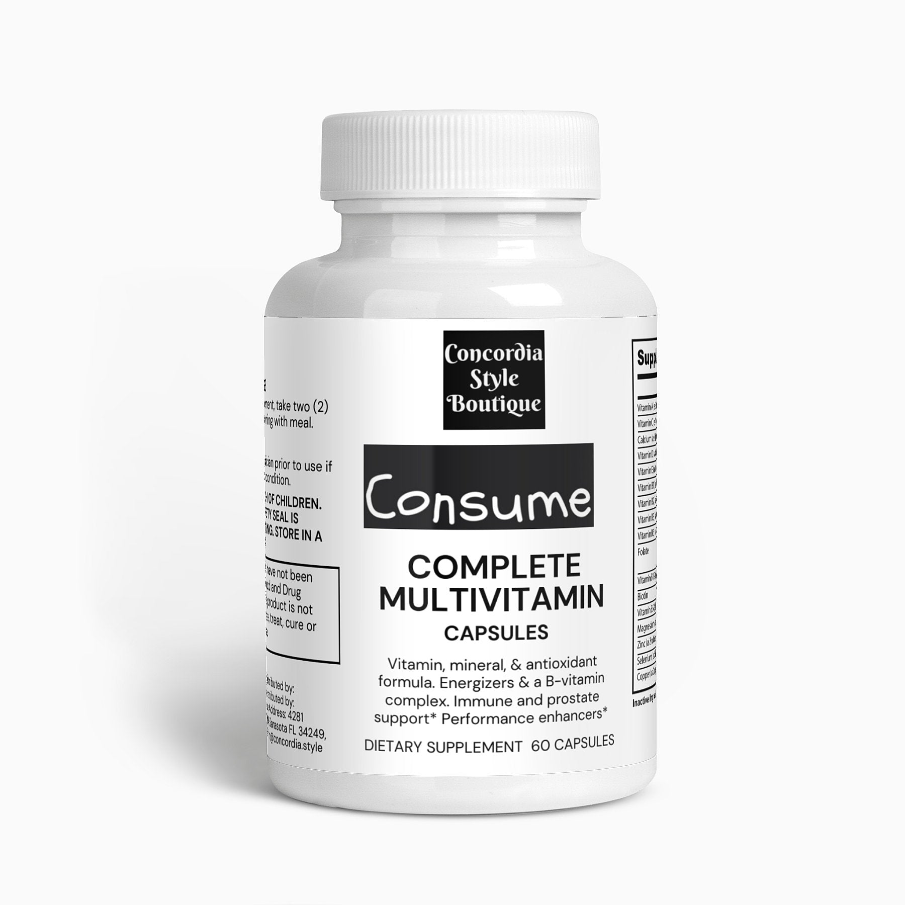 Complete Multivitamin - Consume - Premium Vitamins & Minerals from Concordia Style Boutique - Just $15.50! Shop now at Concordia Style Boutique