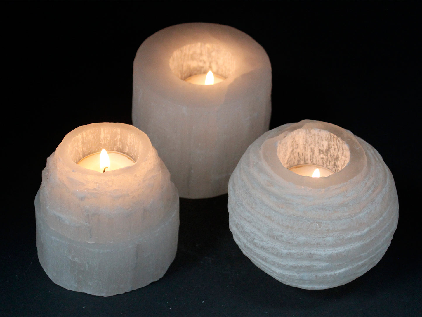 Selenite Snowball Candle Holder - 8 cm - Premium Home Living & Improvement from AW DROPSHIP - Just $26.97! Shop now at Concordia Style Boutique
