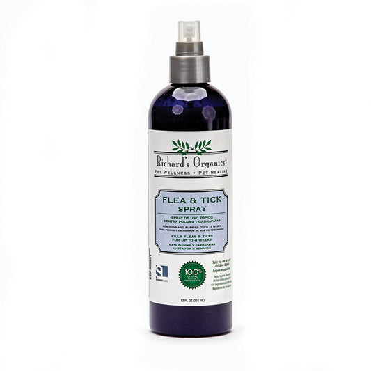 Richard's Organics Flea and Tick Spray 12oz - Premium Pets Catalog from Boss PetEdge - Just $37.14! Shop now at Concordia Style Boutique