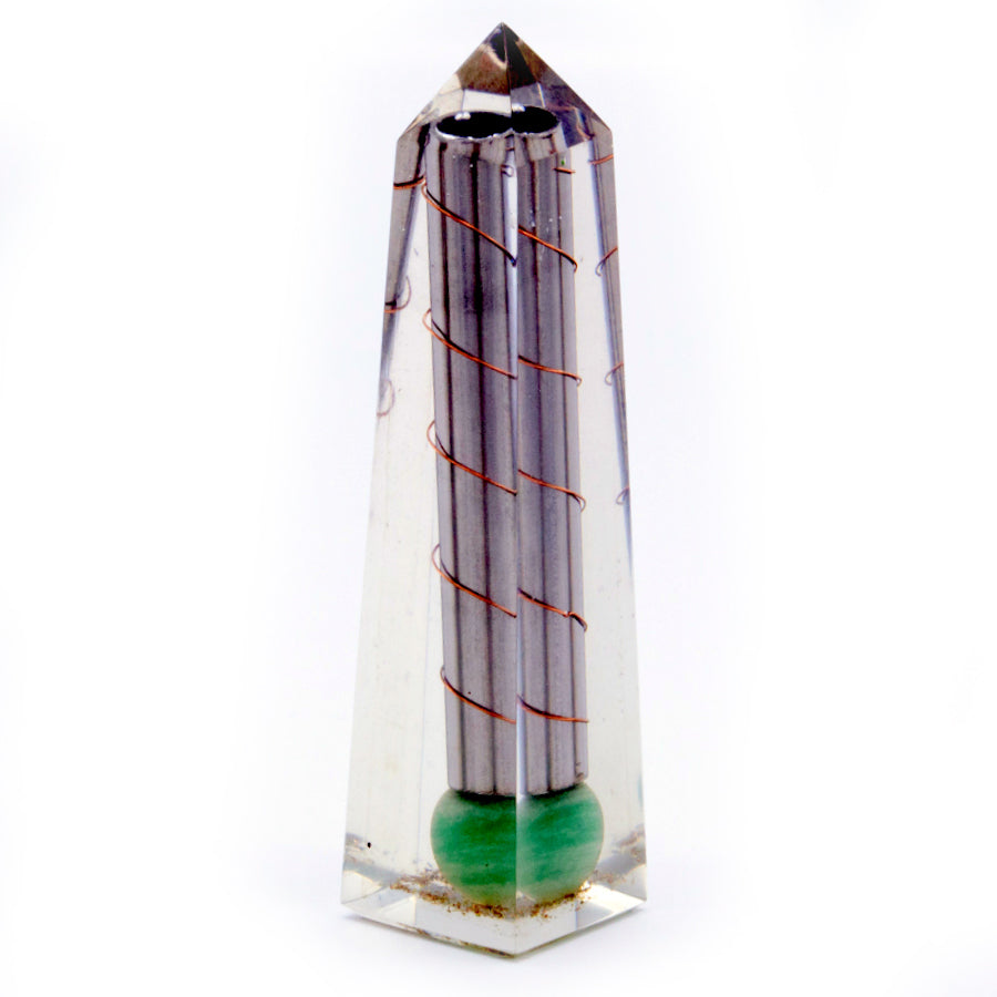 Orgonite Obelisk Power Point Green Aventurine - 110 x 30 mm - Premium Orgonite Obelisk Power Point Green Aventurine - 110x30 mm from AW DROPSHIP - Just $29.53! Shop now at Concordia Style Boutique