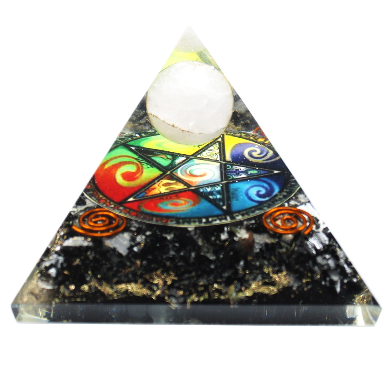 Orgonite Pyramid - Midnight Pentagon - 70 mm - Premium Orgonite Pyramid from AW DROPSHIP - Just $36.97! Shop now at Concordia Style Boutique