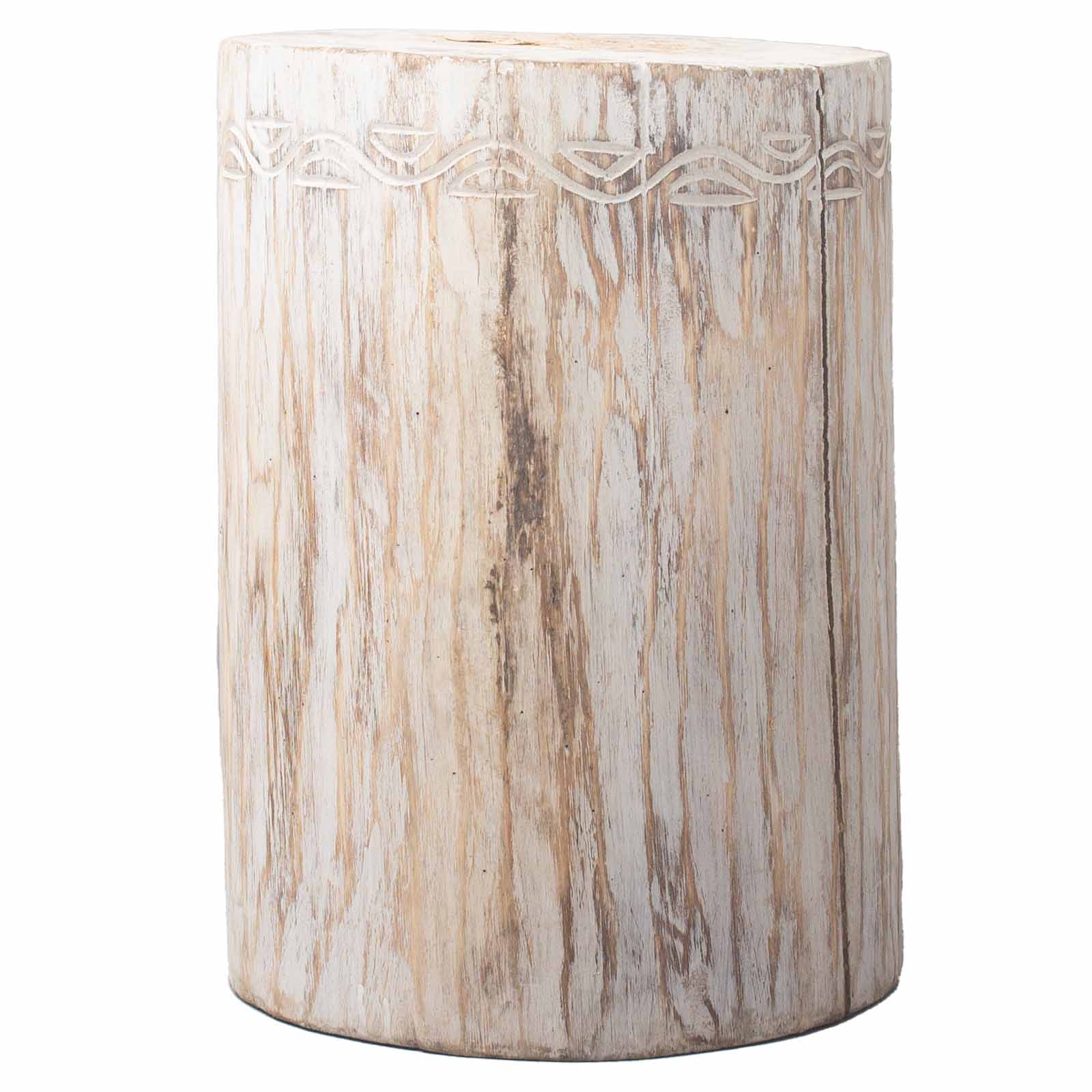 Tribal Stool / Table -  Albasia - Whitewash - Premium Home Living & Improvement from AW DROPSHIP - Just $63.24! Shop now at Concordia Style Boutique