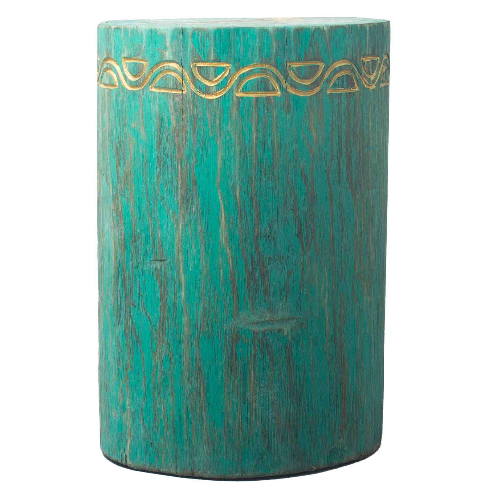 Tribal Stool / Table -  Albasia - Turquoise - Premium Home Living & Improvement from AW DROPSHIP - Just $63.24! Shop now at Concordia Style Boutique
