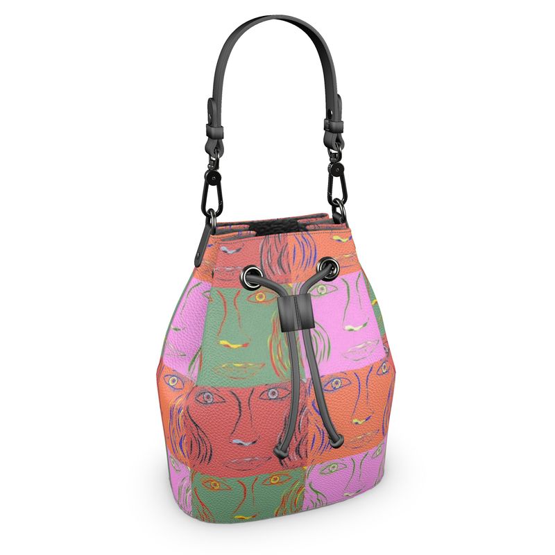 Bucket Bag - "Woman Goes Pop!" - Premium Bucket Bag from Concordia Style Boutique - Just $422! Shop now at Concordia Style Boutique