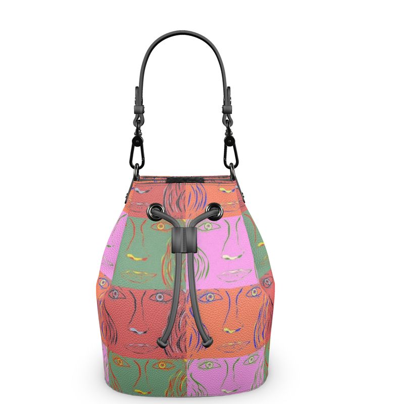 Bucket Bag - "Woman Goes Pop!" - Premium Bucket Bag from Concordia Style Boutique - Just $422! Shop now at Concordia Style Boutique