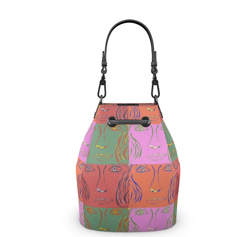 Bucket Bag - "Woman Goes Pop!" - Premium Bucket Bag from Concordia Style Boutique - Just $422! Shop now at Concordia Style Boutique