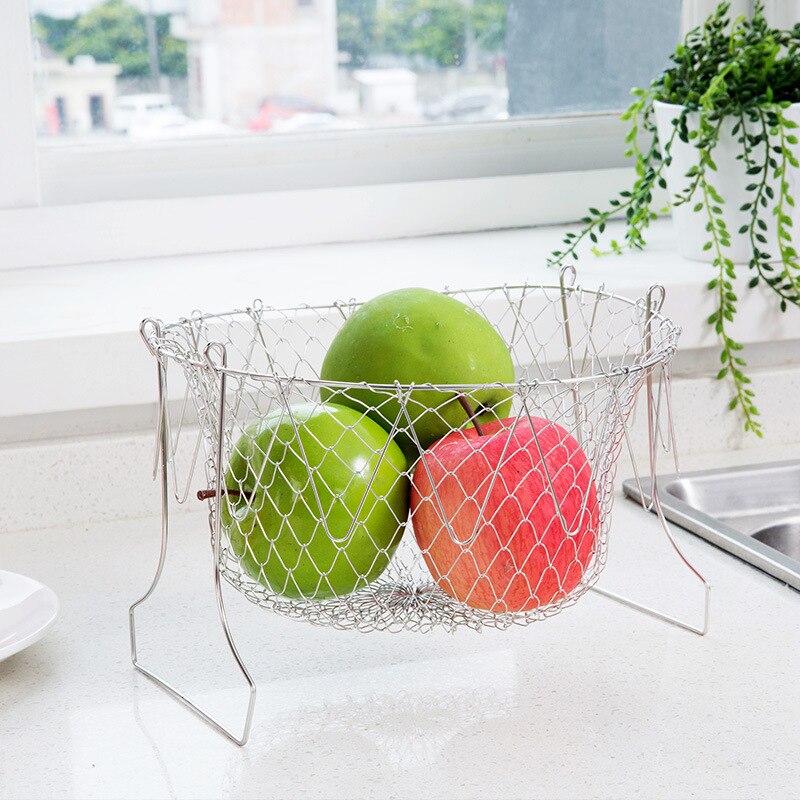 Foldable Steam Rinse Fry Strainer Basket - Premium Foldable Steam Rinse Fry Strainer Basket from Concordia Style Boutique - Just $6.46! Shop now at Concordia Style Boutique