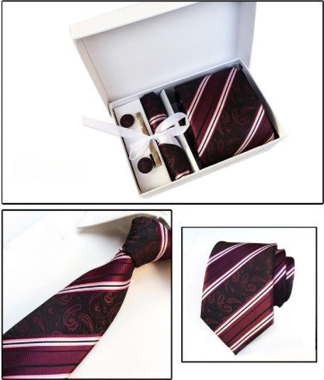 Factory  Men's Tie Spot Gift Box 6 Pieces Set Team Necktie Business Formal Wear Tie