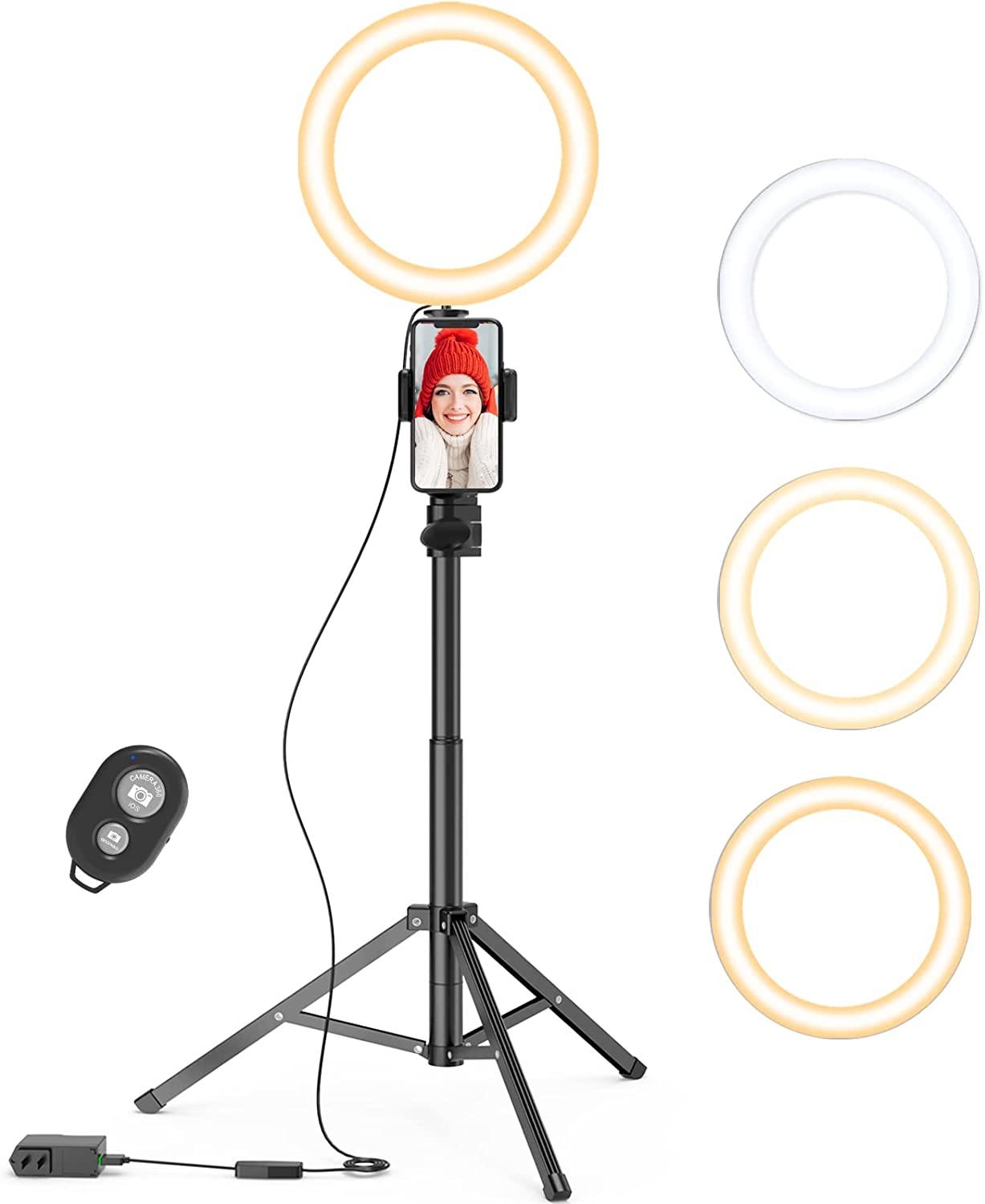 9 inch Ring Light with Stand and Phone Holder, 50" Tripod with Remote - Premium Ring Light with Stand and Phone Holder from MyDepot - Just $33.98! Shop now at Concordia Style Boutique