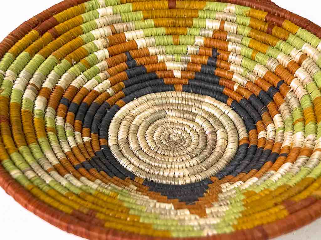 Small Very Thin Coil Finest Quality Handwoven Rwenzori Raffia Shallow Basket/Bowl | 6"Heart - Premium Home Living & Improvement from The Niger Bend - Just $48.81! Shop now at Concordia Style Boutique