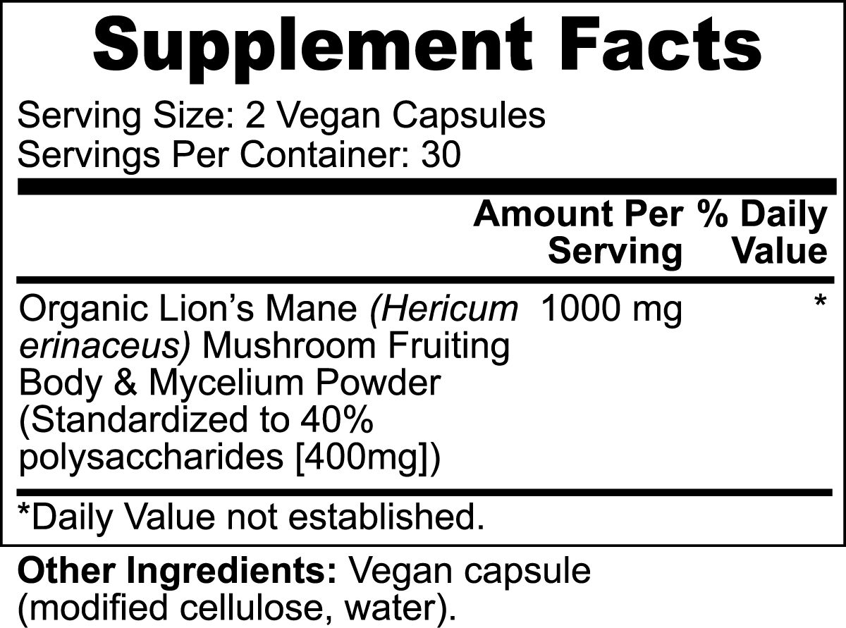 Lion's Mane Mushroom - Premium Natural Extracts from Concordia Style Boutique - Just $52! Shop now at Concordia Style Boutique