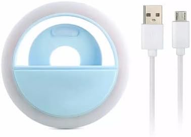 Affordable and Easy to use Selfie Light for iPhone & Android， Portable Clip-on Ring Rechargeable LED iPad Photography Live Camera Video Girls Makeup (White, Blue, Pink) (Blue) - Premium Selfie Light for iPhone & Android from Concordia Style Boutique - Just $12.47! Shop now at Concordia Style Boutique