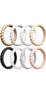 ThunderFit Silicone Wedding Rings for Men, Breathable Step Edge 2 Layer - 10mm Width - 2.3mm Thick - Premium  from Concordia Style Boutique - Just $15.04! Shop now at Concordia Style Boutique
