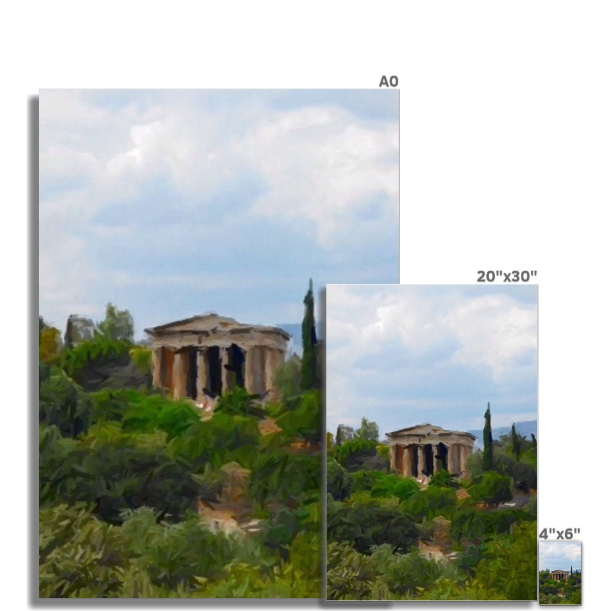 Athens Rolled Eco Canvas - Premium Fine art from Prodigi - Just $8.32! Shop now at Concordia Style Boutique