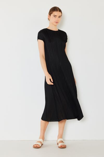 Marina West Swim Pleated Cap Sleeve A-Line Dress - Premium Pleated Cap Sleeve A-Line Dress from Concordia Style Boutique - Just $62.66! Shop now at Concordia Style Boutique