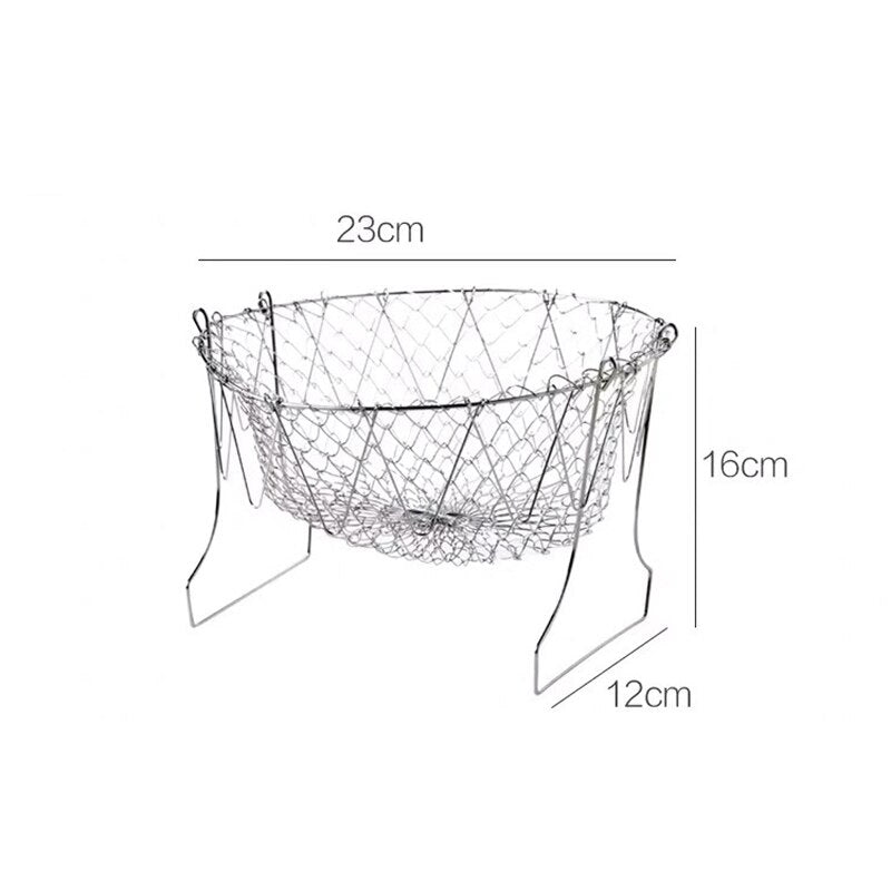 Foldable Steam Rinse Fry Strainer Basket - Premium  from Concordia Style Boutique - Just $7.72! Shop now at Concordia Style Boutique