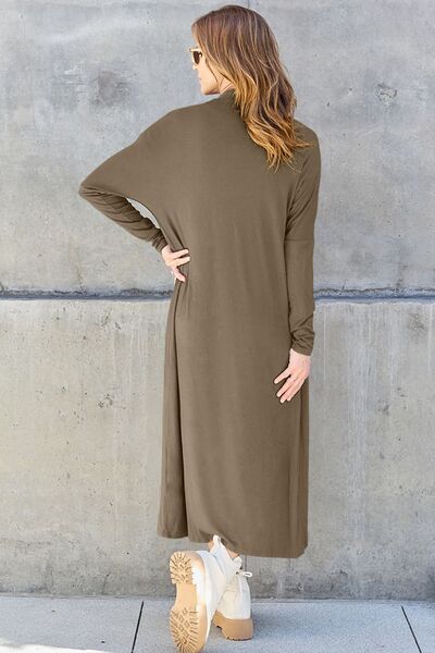 Basic Bae Full Size Open Front Long Sleeve Cover Up - Premium Full Size Open Front Long Sleeve Cover Up from Concordia Style Boutique - Just $30.68! Shop now at Concordia Style Boutique