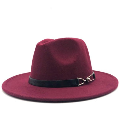 Wool Vintage Gangster Trilby Felt Fedora Hat With Wide Brim Gentlemen and Ladies - Premium  from Concordia Style Boutique - Just $22.14! Shop now at Concordia Style Boutique