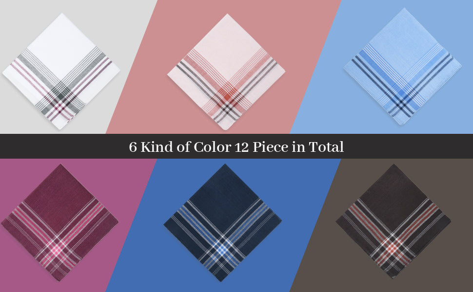 Men's Handkerchiefs, 12 Pack Gents Hankies - Men's Premium Handkerchiefs - Cotton White Pocket Square Hanks for Men & Women - Premium handkerchief from Concordia Style Boutique - Just $10.91! Shop now at Concordia Style Boutique