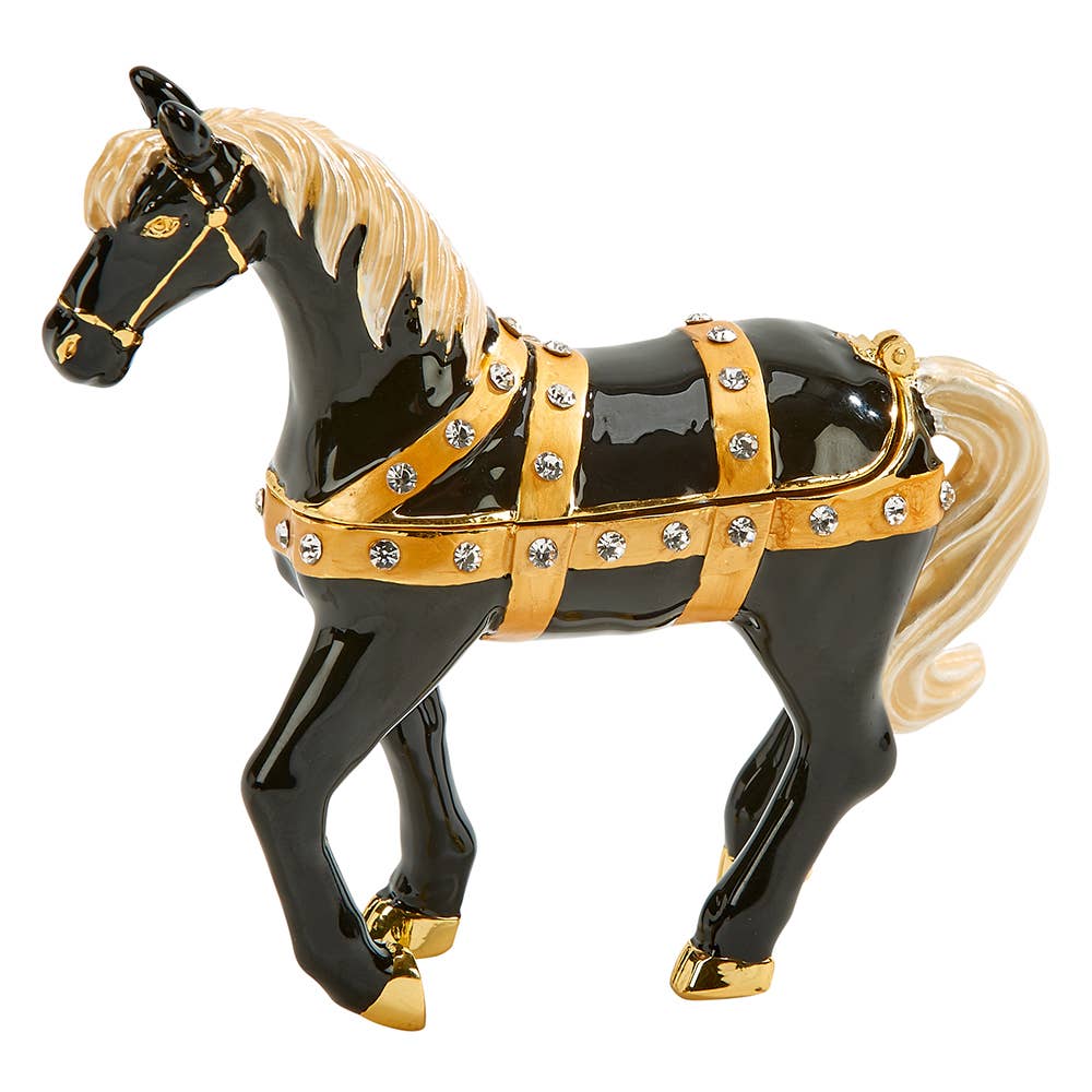 Black Horse Trinket Box 3 X 3.25 X 1Heart - Premium Home Living & Improvement from Creative Gifts International Inc. - Just $34.08! Shop now at Concordia Style Boutique