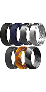 ThunderFit Silicone Wedding Rings for Men, Breathable Step Edge 2 Layer - 10mm Width - 2.3mm Thick - Premium ring from Concordia Style Boutique - Just $15.04! Shop now at Concordia Style Boutique