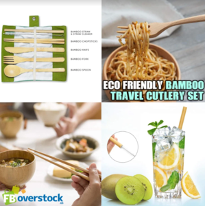 Eco-Friendly Bamboo Travel Cutlery Set - Premium Eco-Friendly Bamboo Travel Cutlery Set from Consonance Store - Just $10! Shop now at Concordia Style Boutique