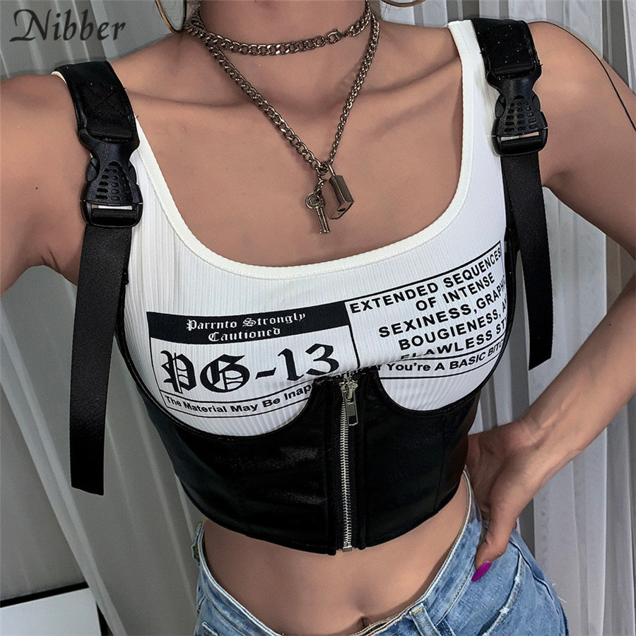 Black Basic Punk Cropped Tops - Premium Black Basic Punk Cropped Tops from Concordia Style Boutique - Just $19.96! Shop now at Concordia Style Boutique