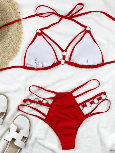 Cutout Halter Neck Two-Piece Bikini Set - Premium Cutout Halter Neck Two-Piece Bikini Set from Concordia Style Boutique - Just $22.76! Shop now at Concordia Style Boutique