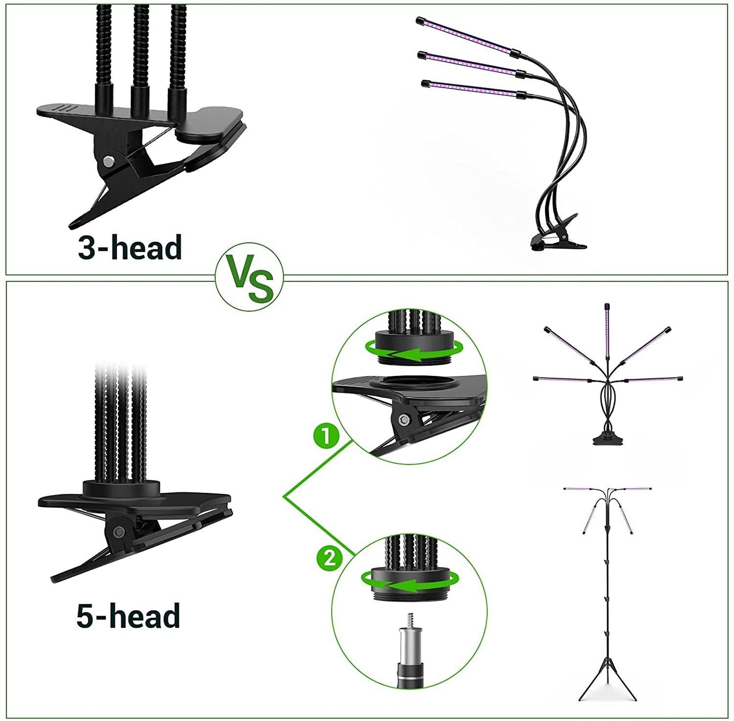 Grow Light Plant Lights for Indoor Plants LED Lamp Bulbs Full Spectrum - Premium Grow Light Plant Lights from MyDepot - Just $48.64! Shop now at Concordia Style Boutique