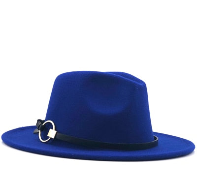 Wool Fedora Hat Hawkins Felt Cap Wide Brim Ladies Trilby Chapeu Feminino Hat Women Men Jazz Church Godfather Sombrero Caps - Premium hat from Concordia Style Boutique - Just $18.75! Shop now at Concordia Style Boutique