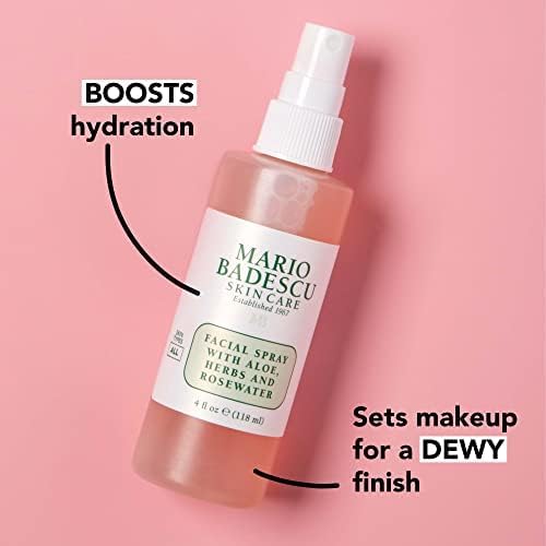 Mario Badescu Facial Spray with Aloe, Herbs and Rose Water for All Skin Types, Face Mist that Hydrates, Rejuvenates & Clarifies - Premium rose water from Concordia Style Boutique - Just $19.05! Shop now at Concordia Style Boutique