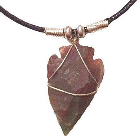 Arrowhead Pendant Necklace ~ Unisex -A Bit of Deja Vu Genuine Wire Wrapped Semi Precious Stone - Premium necklace from Concordia Style Boutique - Just $23.40! Shop now at Concordia Style Boutique