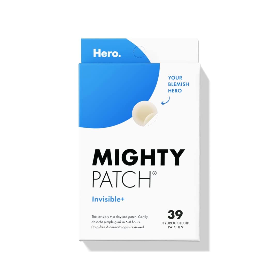 Mighty Patch™ Invisible+ patch from Hero Cosmetics - Daytime Hydrocolloid Acne Pimple Patches for Covering Zits and Blemishes, Ultra Thin Spot Stickers for Face and Skin, Vegan-friendly (39 Count) - Premium Hydrocolloid Acne Pimple Patches from Concordia Style Boutique - Just $20.86! Shop now at Concordia Style Boutique