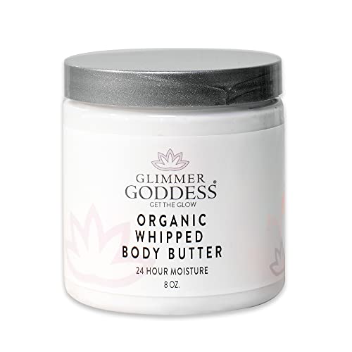 GLIMMER GODDESS Organic Whipped Body Butter - Unscented, Vegan, Cruelty-Free, 24 hour Hydration, Reduces Stretch Marks, Great for Eczema and all Skin Types, Baby Friendly, Organic Ingredients 8 oz - Premium Body Butters from Concordia Style Boutique - Just $31! Shop now at Concordia Style Boutique