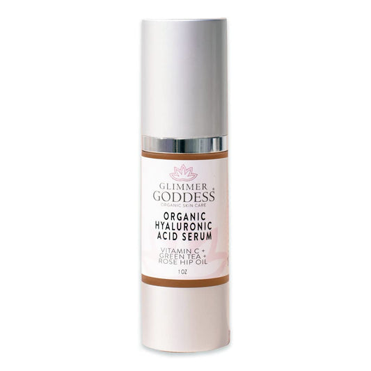 Glimmer Goddess Organic Face Serum with Hyaluronic Acid and Vitamin C, Helps Reduce the appearance of fine lines and wrinkles 1 oz - Premium Creams from Concordia Style Boutique - Just $35.24! Shop now at Concordia Style Boutique