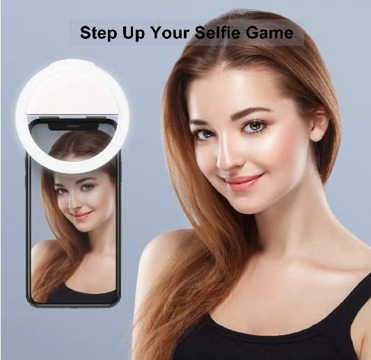 Affordable and Easy to use Selfie Light for iPhone & Android， Portable Clip-on Ring Rechargeable LED iPad Photography Live Camera Video Girls Makeup (White, Blue, Pink) (Blue) - Premium Selfie Light for iPhone & Android from Concordia Style Boutique - Just $12.47! Shop now at Concordia Style Boutique